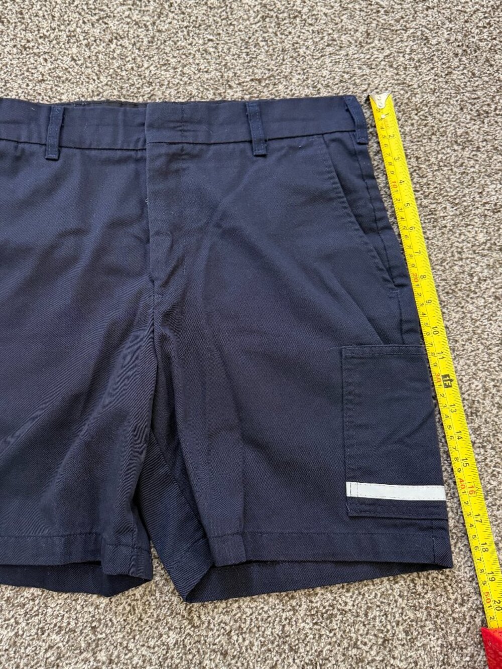 FedEx Cargo Shorts Men's 30 Navy Blue Reflective Stripe Stan Herman Workwear
